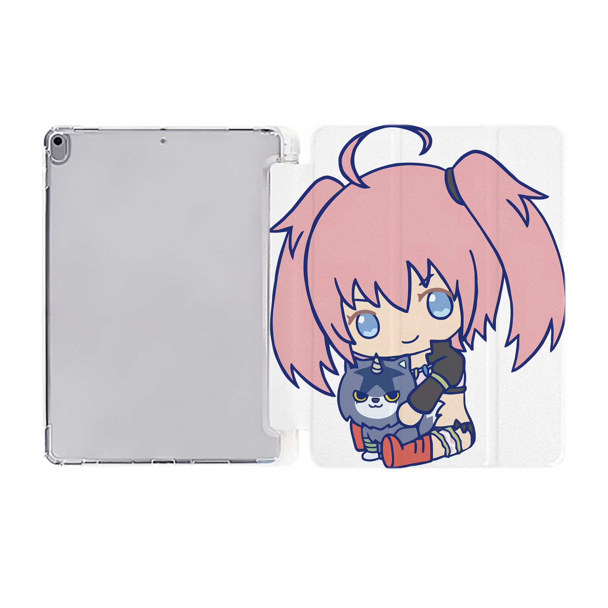 （画像用） 転スラ Regarding Reincarnated to Slime IPad ケース ペン収納付き 三つ折りスタンド PUレザー×シリコン 対応機種9.5/10.5/10.9インチ